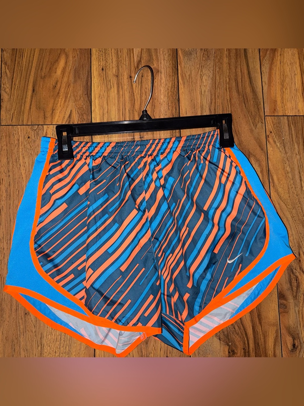 Women’s Nike Bright Orange and Blue Dri-FIT Running Shorts
